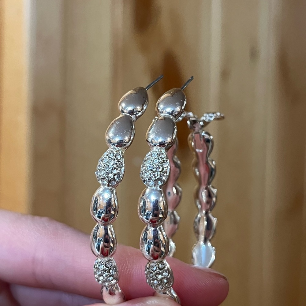Elegant Silver Hoop Earrings